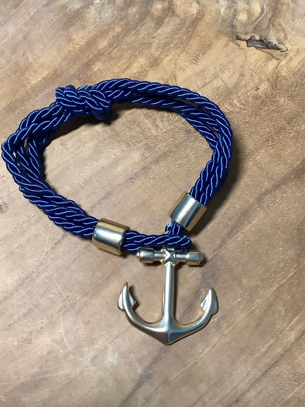 Gold Anchor Rope Marine Bracelet